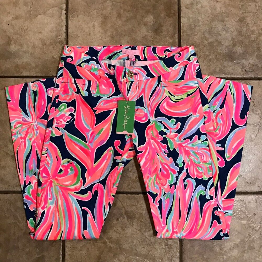Lilly Pulitzer Kelly Skinny Ankle Pants Banana Flambé NWT